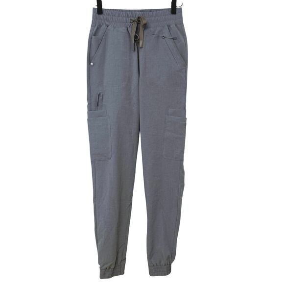 NWOT Figs Charlotte 21 Pocket Slim Scrub Pants Gray Size XXS - Picture 2 of 7